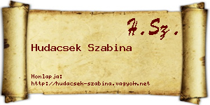 Hudacsek Szabina névjegykártya