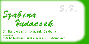 szabina hudacsek business card